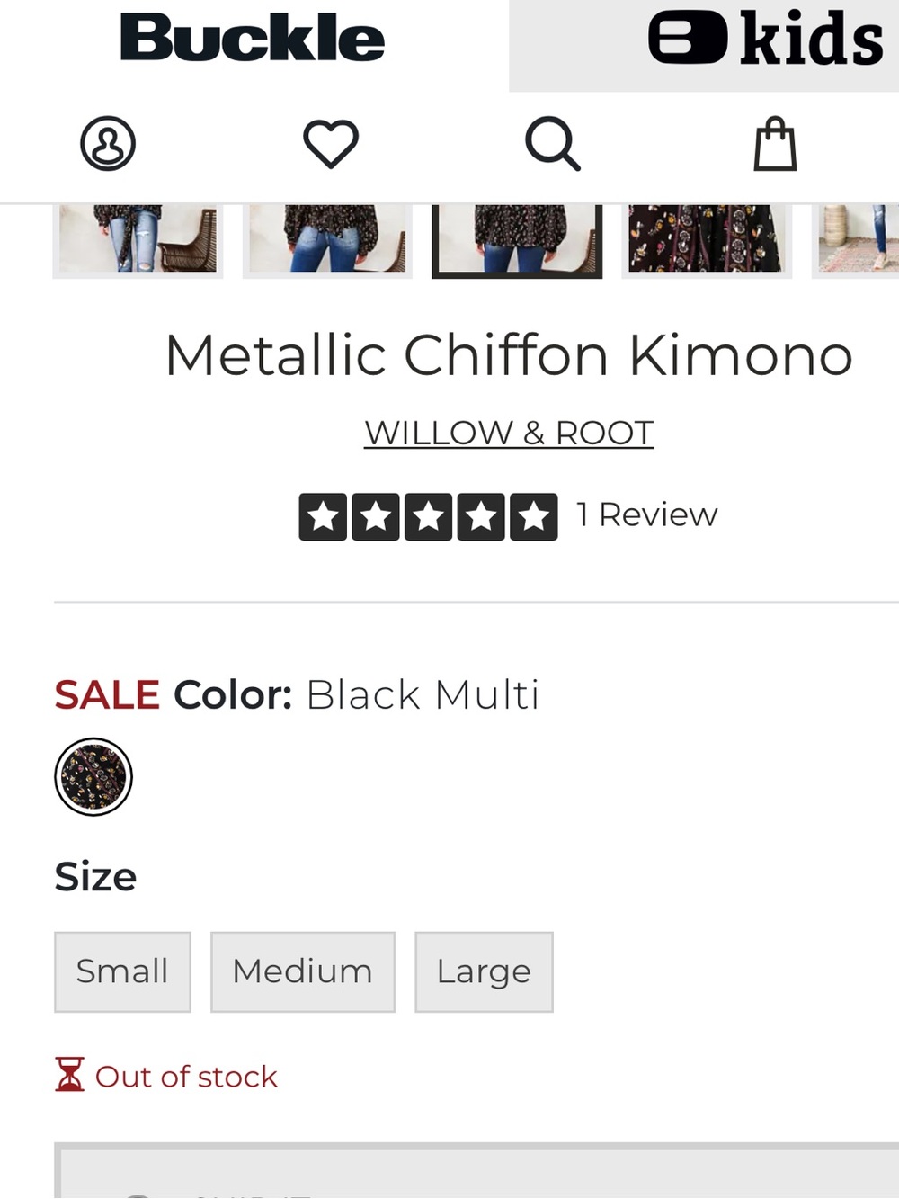 Willow Root Chiffon Metallic Wide Kimono Top✨ - Picture 12 of 12